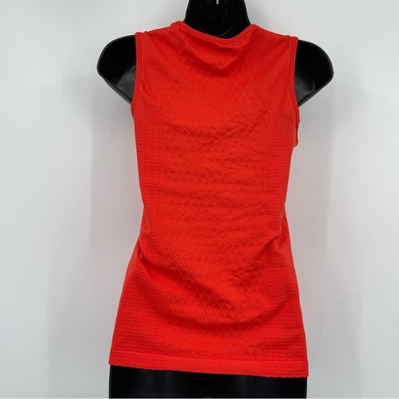 Athleta Seamless Sequence Textured Sleeveless Muscle Tank Orange Women's Size XS - Picture 2 of 7